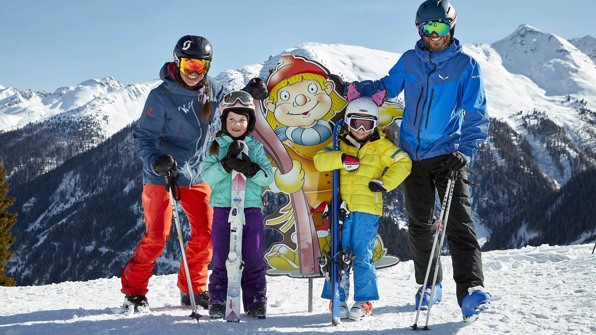 Das Skigebiet Kappl in all seiner Pracht. Perfekt für den Skiurlaub mit der ganzen Familie.